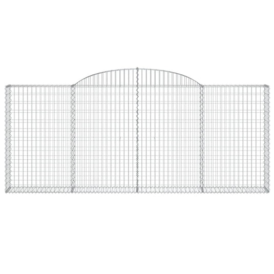 VidaXL Schanskorf gewelfd 300x30x120 140 cm gegalvaniseerd ijzer