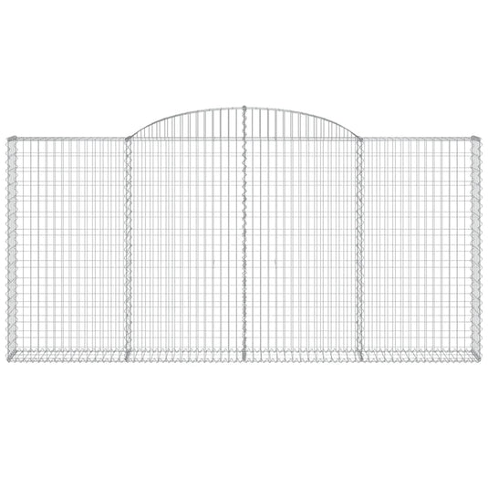 VidaXL Schanskorf gewelfd 300x30x140 160 cm gegalvaniseerd ijzer