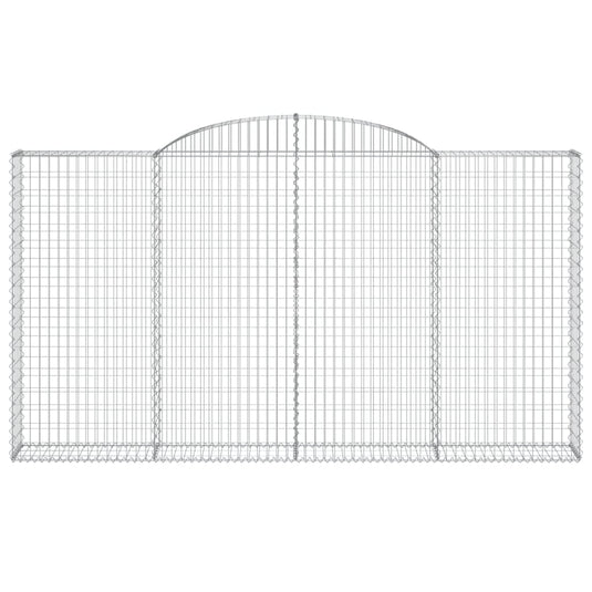 VidaXL Schanskorf gewelfd 300x30x160 180 cm gegalvaniseerd ijzer