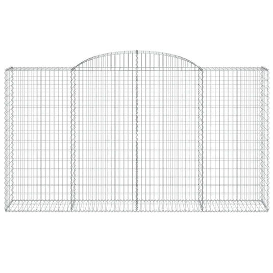 VidaXL Schanskorf gewelfd 300x50x160 180 cm gegalvaniseerd ijzer