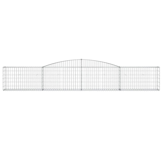 Vidaxl schanskorf gewelfd 400x30x60 80 cm gegalvaniseerd ijzer