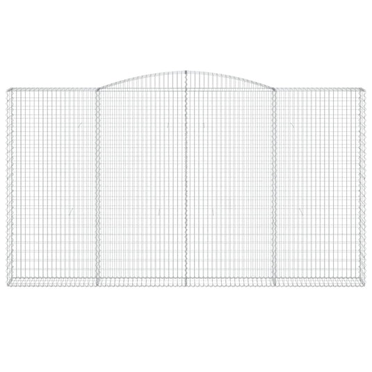 VidaXL Schanskorf gewelfd 400x30x220 240 cm gegalvaniseerd ijzer