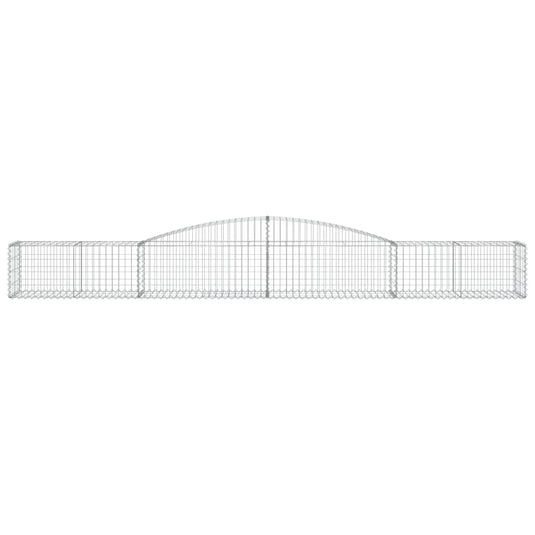 Vidaxl schanskorf gewelfd 400x50x40 60 cm gegalvaniseerd ijzer