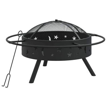 Vidaxl vuurplaats met pook xxl 70 cm staal