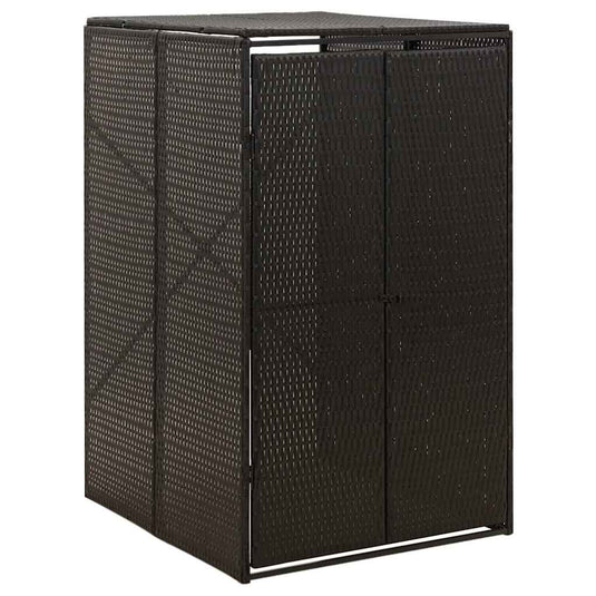 VidaXL Containerberging enkel 70x80x117 cm poly rattan zwart