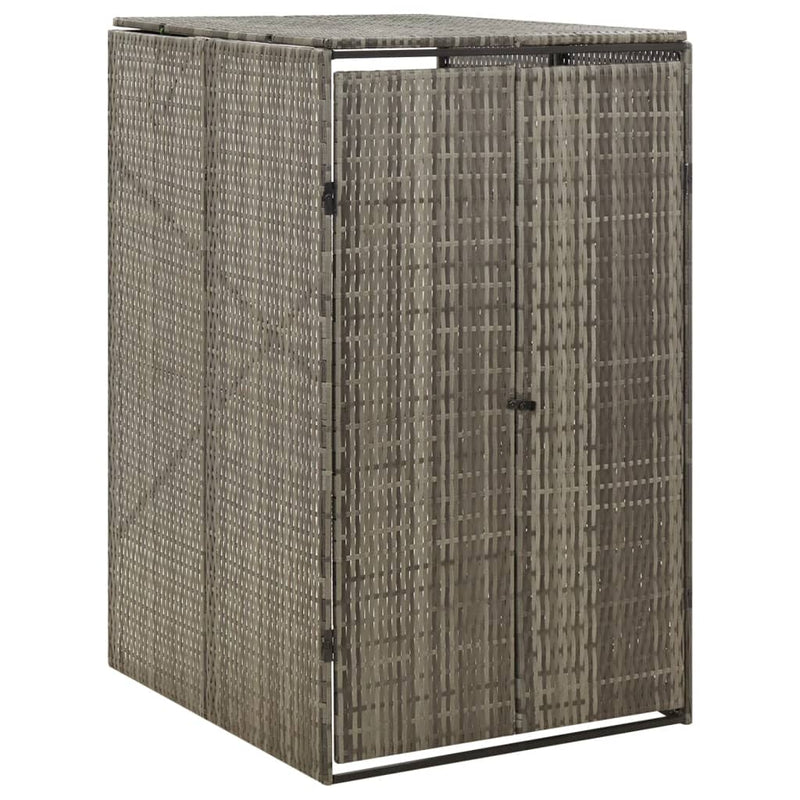 Load image into Gallery viewer, Vidaxl containerberging enkel 70x80x117 cm poly rattan grijs
