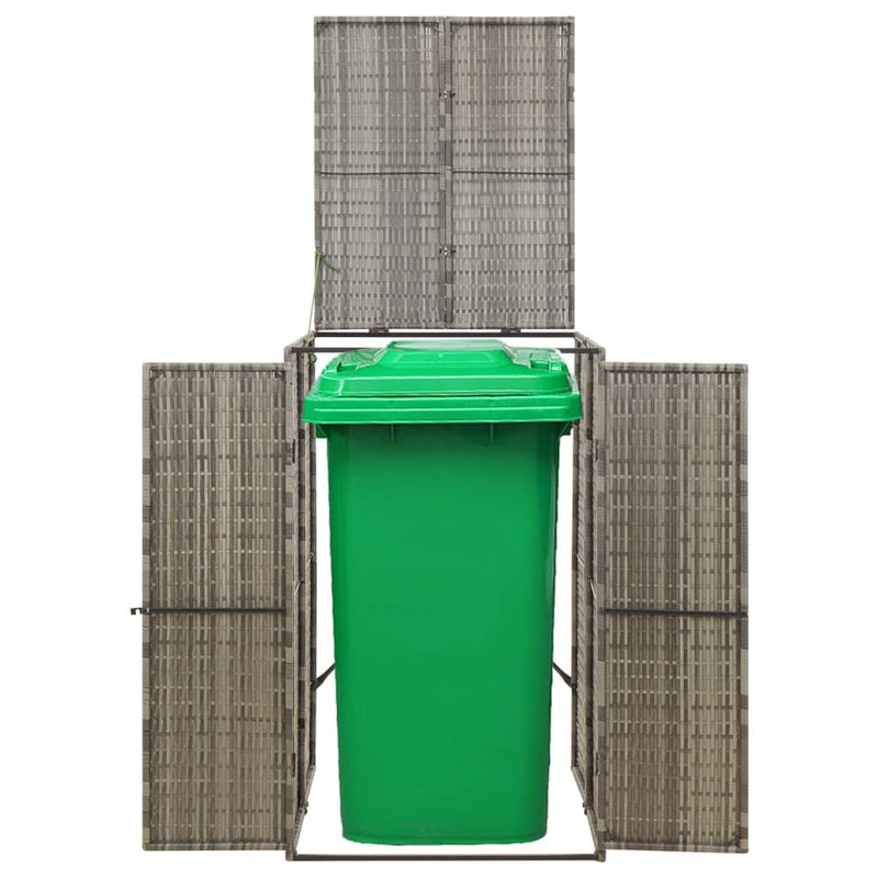 Load image into Gallery viewer, Vidaxl containerberging enkel 70x80x117 cm poly rattan grijs
