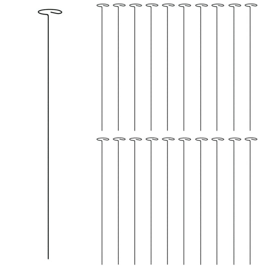 VidaXL Plantenstaken 20 st 61 cm staal donkergroen