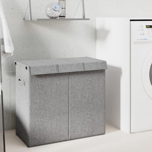 Vidaxl wasmand inklapbaar 64,5x34,5x59 cm kunstlinnen grijs