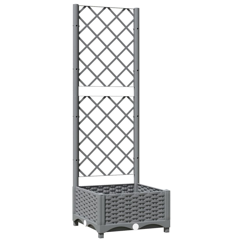 Load image into Gallery viewer, Vidaxl plantenbak met latwerk 40x40x121,5 cm polypropeen
