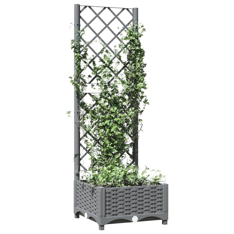 Load image into Gallery viewer, Vidaxl plantenbak met latwerk 40x40x121,5 cm polypropeen
