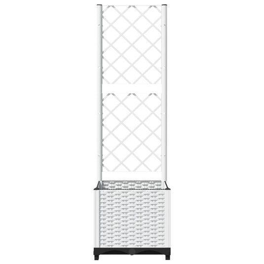Vidaxl plantenbak met latwerk 40x40x136 cm polypropeen
