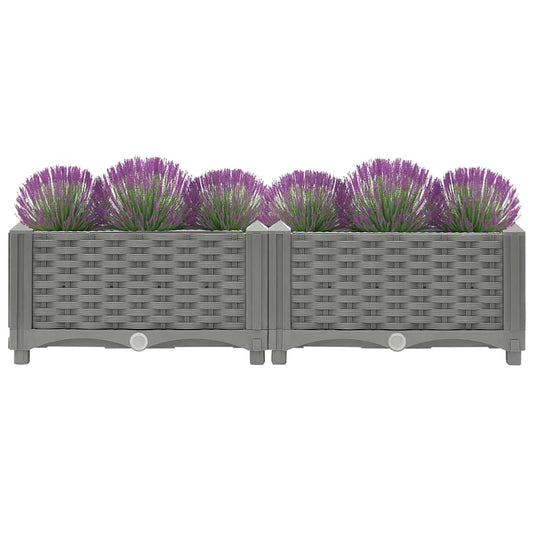 Vidaxl plantenbak verhoogd 80x40x23 cm polypropeen