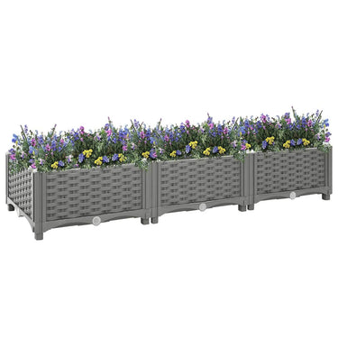 Vidaxl plantenbak verhoogd 120x40x23 cm polypropeen