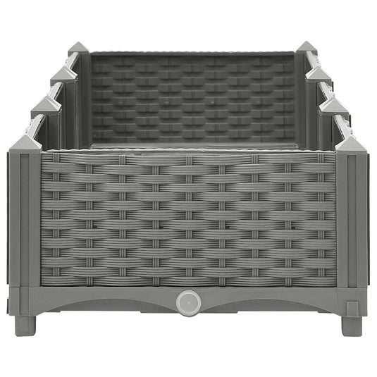 Vidaxl plantenbak verhoogd 120x40x23 cm polypropeen