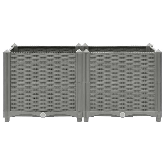 Vidaxl plantenbak verhoogd 80x40x38 cm polypropeen