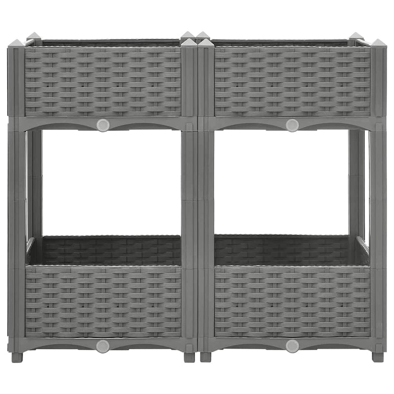 Load image into Gallery viewer, Vidaxl plantenbak verhoogd 80x40x71 cm polypropeen
