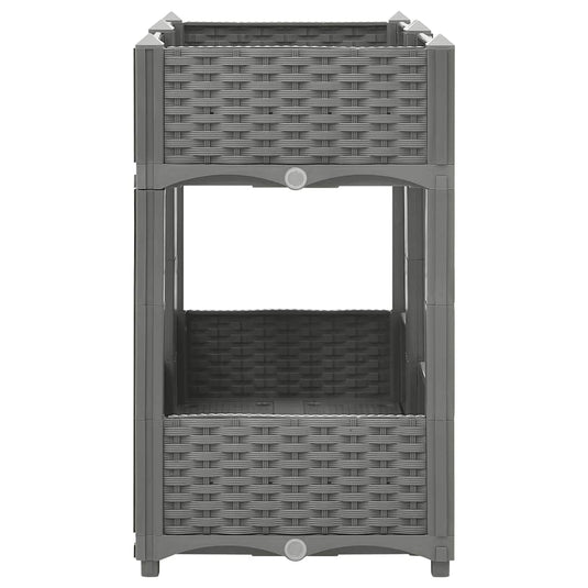 Vidaxl plantenbak verhoogd 80x40x71 cm polypropeen
