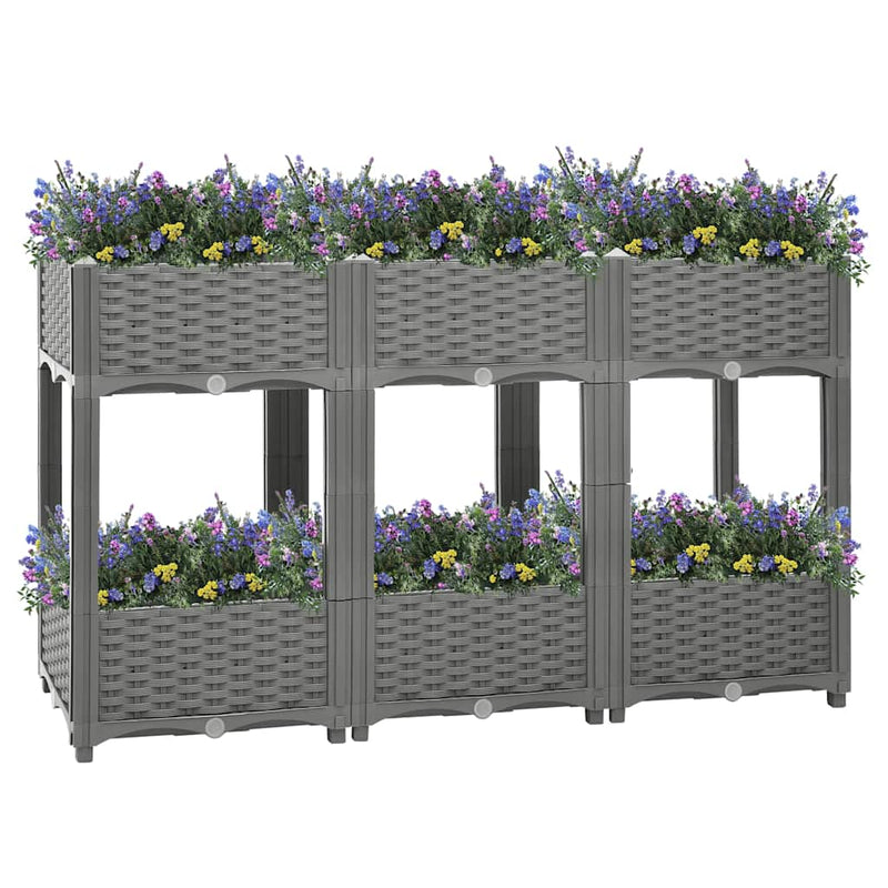 Load image into Gallery viewer, Vidaxl plantenbak verhoogd 120x40x71 cm polypropeen
