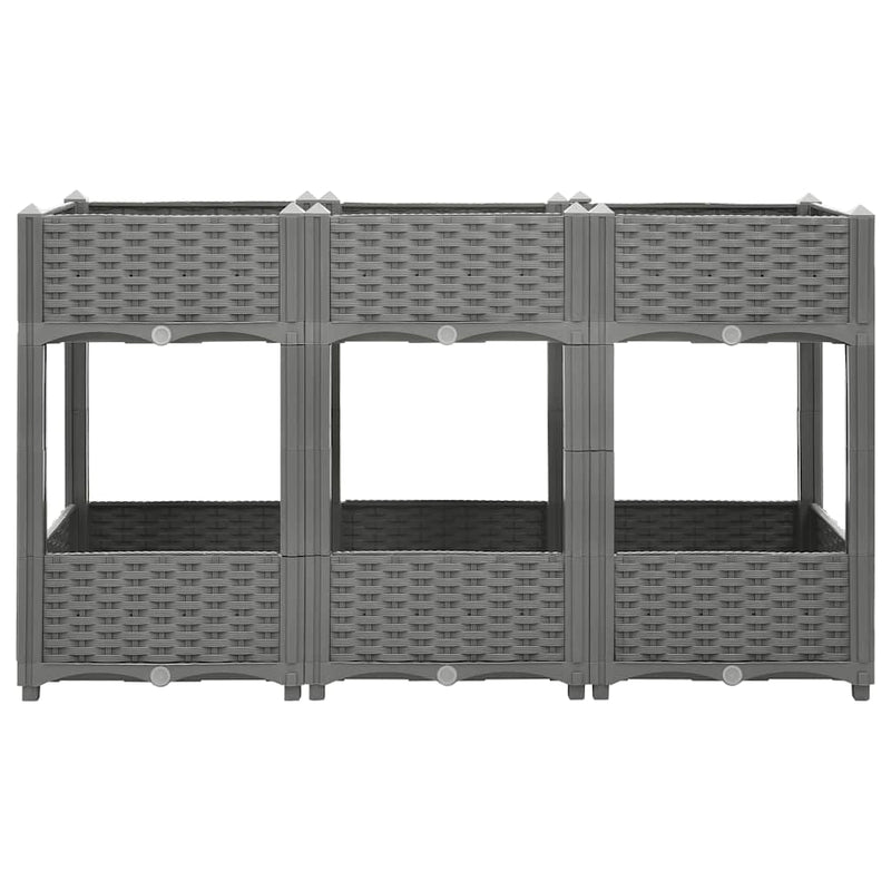 Load image into Gallery viewer, Vidaxl plantenbak verhoogd 120x40x71 cm polypropeen
