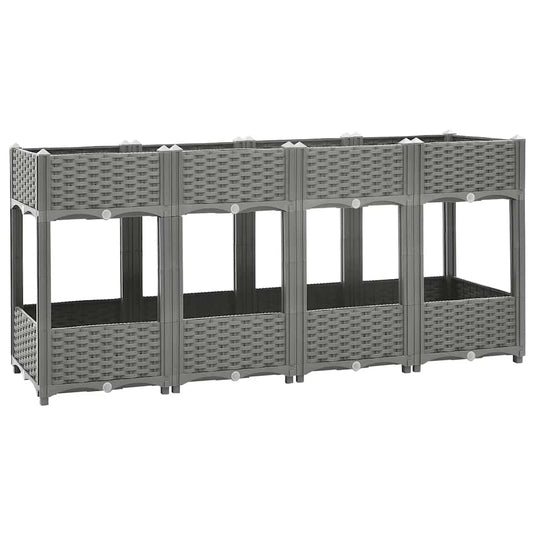 Vidaxl plantenbak verhoogd 160x40x71 cm polypropeen