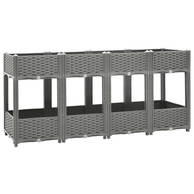 Load image into Gallery viewer, Vidaxl plantenbak verhoogd 160x40x71 cm polypropeen
