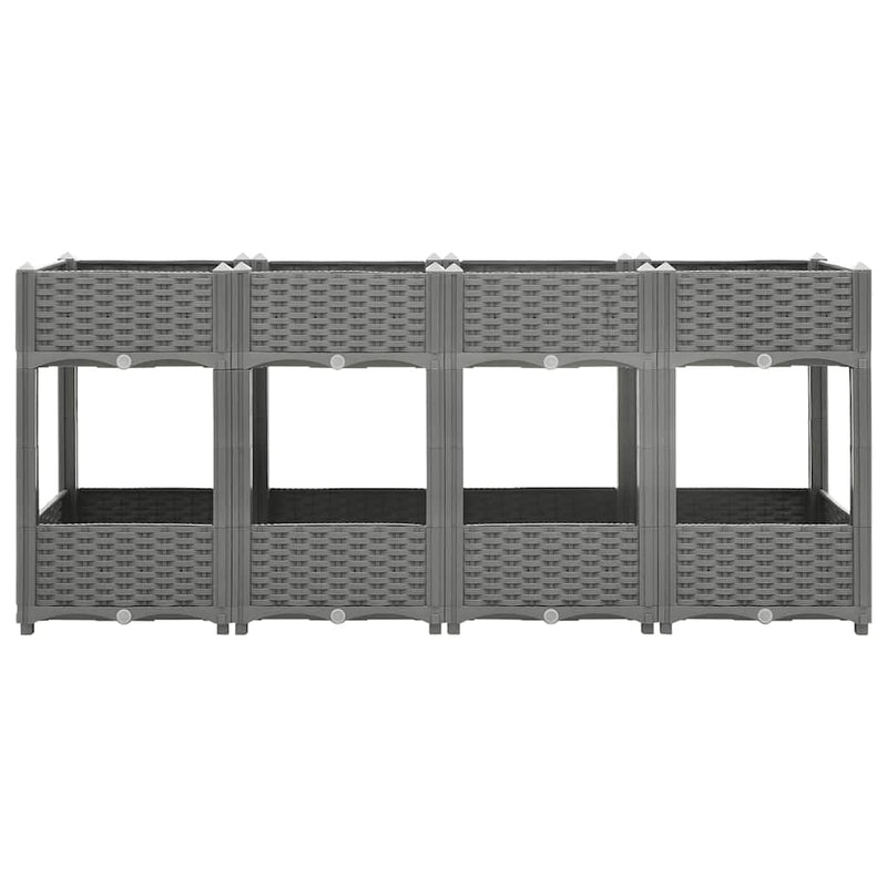 Load image into Gallery viewer, Vidaxl plantenbak verhoogd 160x40x71 cm polypropeen
