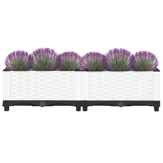 Vidaxl plantenbak verhoogd 80x40x23 cm polypropeen