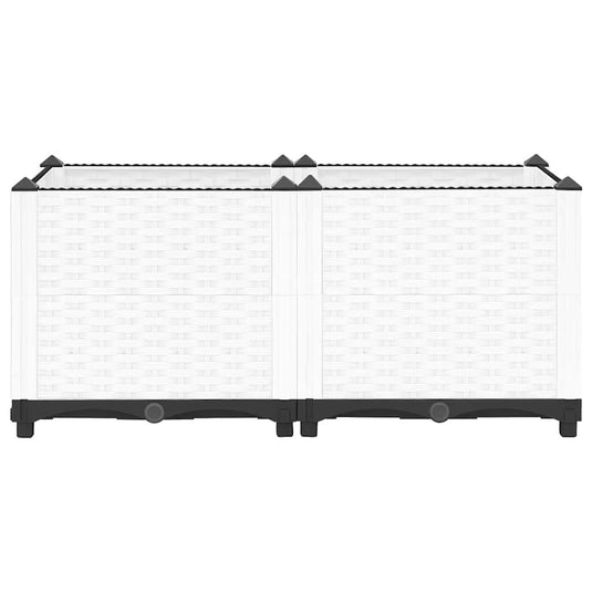 Vidaxl plantenbak verhoogd 80x40x38 cm polypropeen