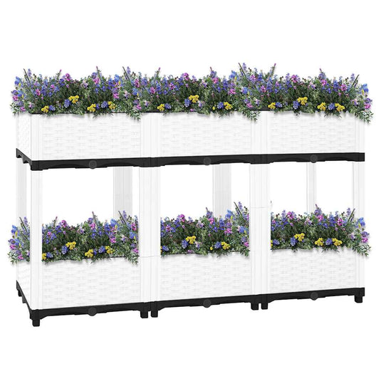 Vidaxl plantenbak verhoogd 120x40x71 cm polypropeen