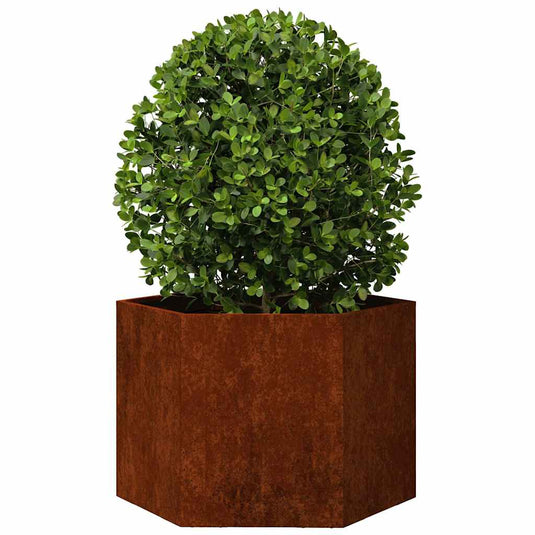 Vidaxl plantenbak roestig 60x60x45 cm cortenstaal