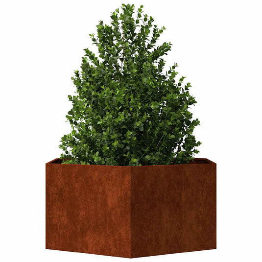 Vidaxl plantenbak roestig 90x90x45 cm cortenstaal