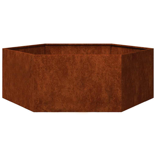 Vidaxl plantenbak roestig 138x120x45 cm cortenstaal