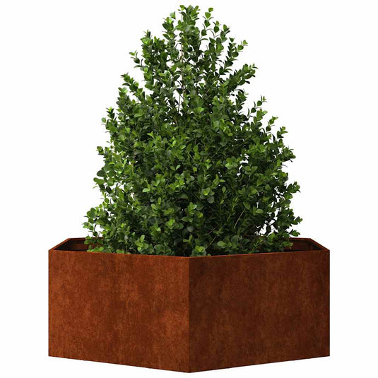 Vidaxl plantenbak roestig 138x120x45 cm cortenstaal