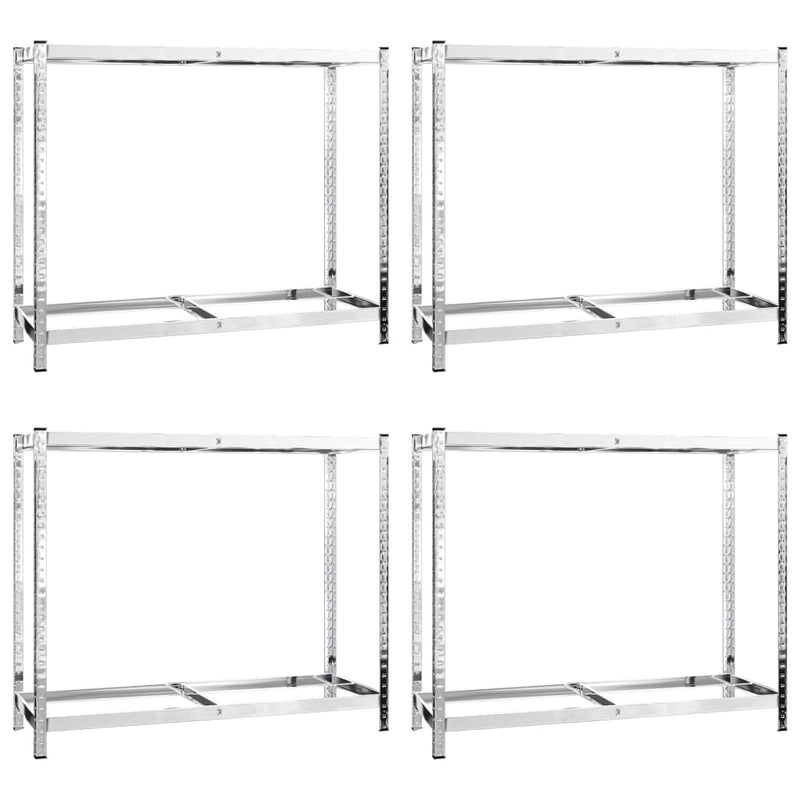 Load image into Gallery viewer, VidaXL Bandenrekken 2-laags 4 st 110x40x110 cm staal zilverkleurig
