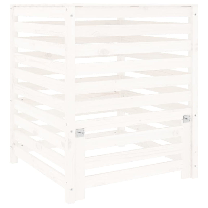 Load image into Gallery viewer, Vidaxl compostbak 82,5x82,5x99,5 cm massief grenenhout wit
