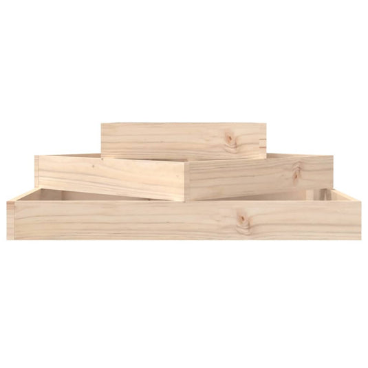Vidaxl plantenbak 83x83x27 cm massief grenenhout