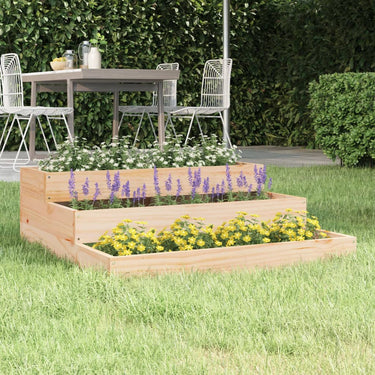 Vidaxl plantenbak 78x78x27 cm massief grenenhout