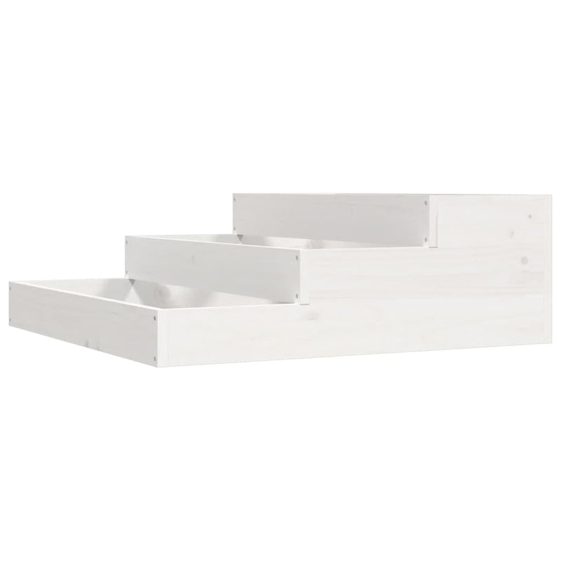 Load image into Gallery viewer, Vidaxl plantenbak 78x78x27 cm massief grenenhout wit
