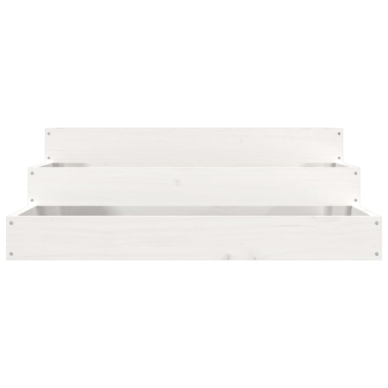 Load image into Gallery viewer, Vidaxl plantenbak 78x78x27 cm massief grenenhout wit
