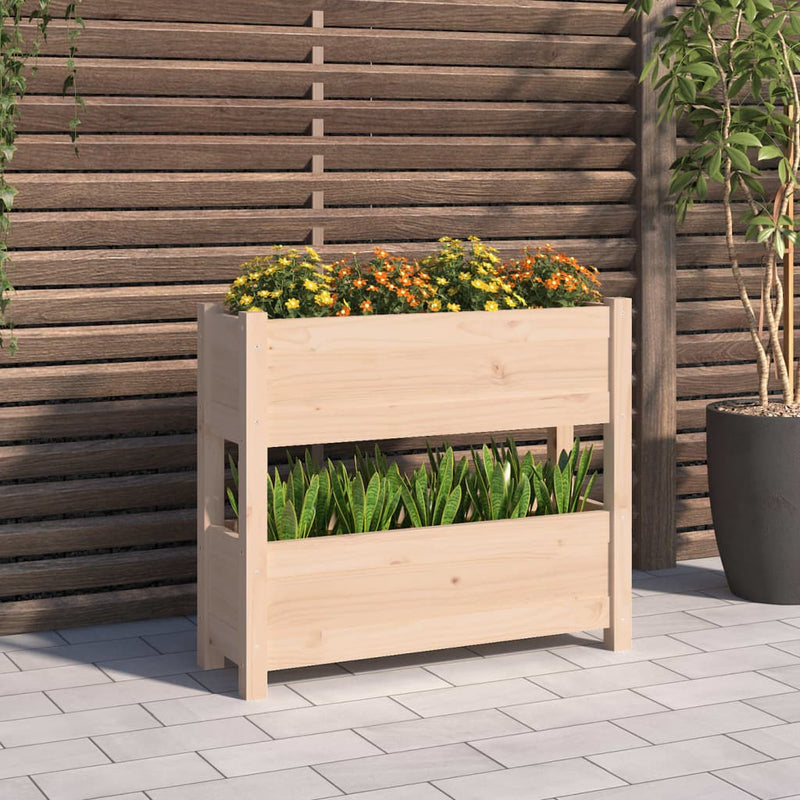 Load image into Gallery viewer, Vidaxl plantenbak 77x25x66 cm massief grenenhout
