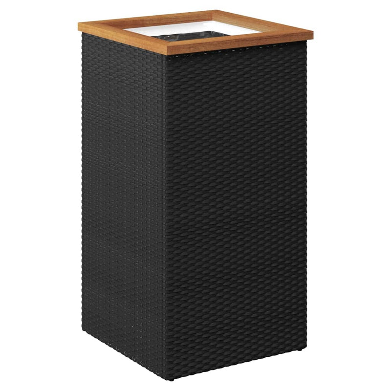 Load image into Gallery viewer, Vidaxl plantenbak 40x40x80 cm poly rattan zwart
