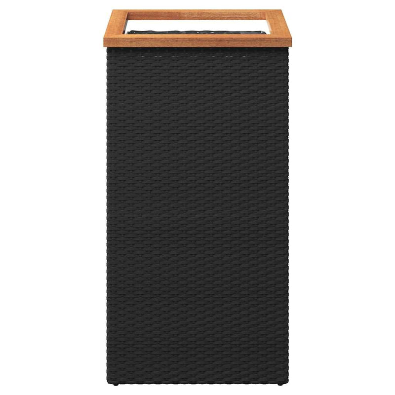 Load image into Gallery viewer, Vidaxl plantenbak 40x40x80 cm poly rattan zwart
