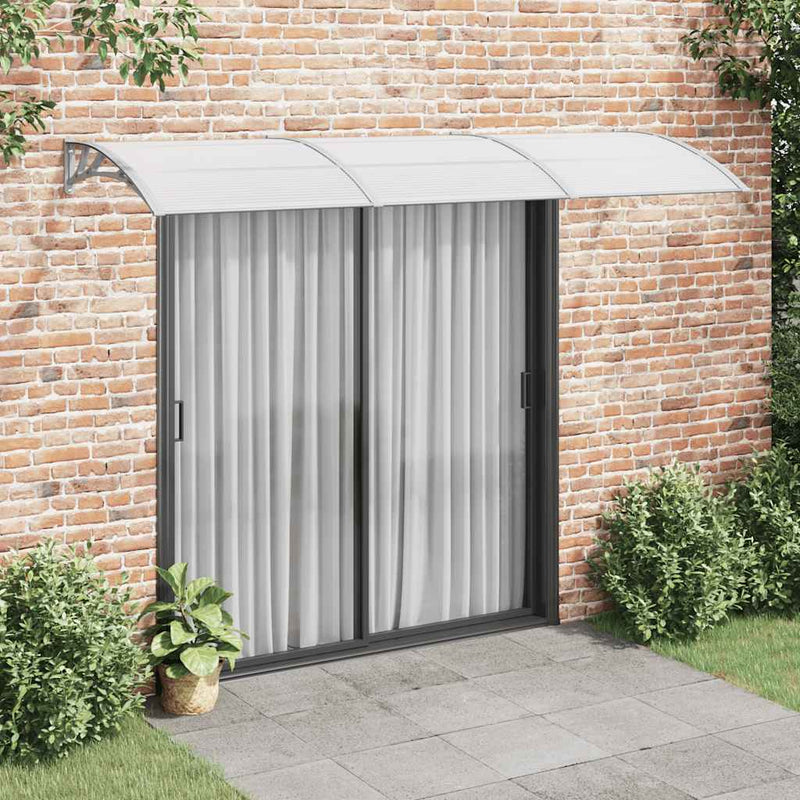 Load image into Gallery viewer, Vidaxl deurluifel 300x75 cm polycarbonaat grijs
