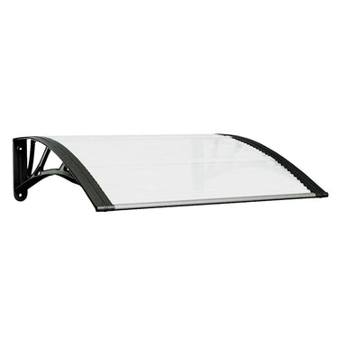 Vidaxl deurluifel 80x75 cm polycarbonaat zwart en transparant