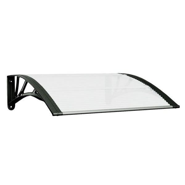 VidaXL Deurluifel 80x75 cm polycarbonaat zwart en transparant