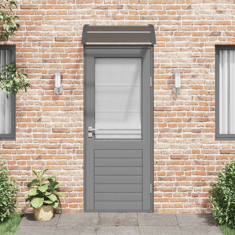 Load image into Gallery viewer, Vidaxl deurluifel zwart 80x75 cm polycarbonaat
