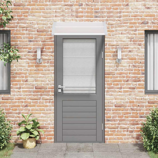 Vidaxl deurluifel grijs en transparant 100x75 cm polycarbonaat