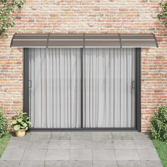 Vidaxl deurluifel 350x75 cm polycarbonaat zwart en transparant