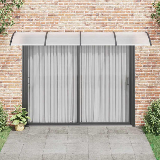 Vidaxl deurluifel 350x100 cm polycarbonaat zwart